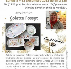 Stage adulte : décoration sur porcelaine de Limoges