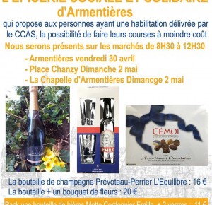 Vente au profit de l'épicerie sociale et solidaire