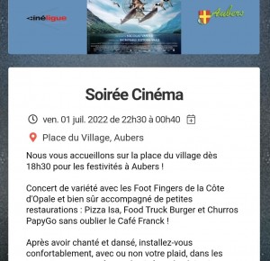 Soirée concert et cinéma !
