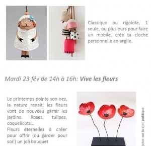 Atelier pour les vacances