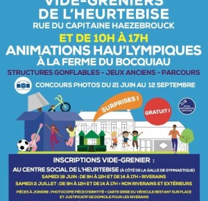 Vide greniers au quartier de l'Heurtebise