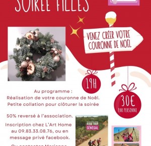 Soirée filles ! Réaliser sa couronne de Noël