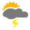 Débuts d'orages dans les alentours