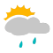 Légères averses de pluie